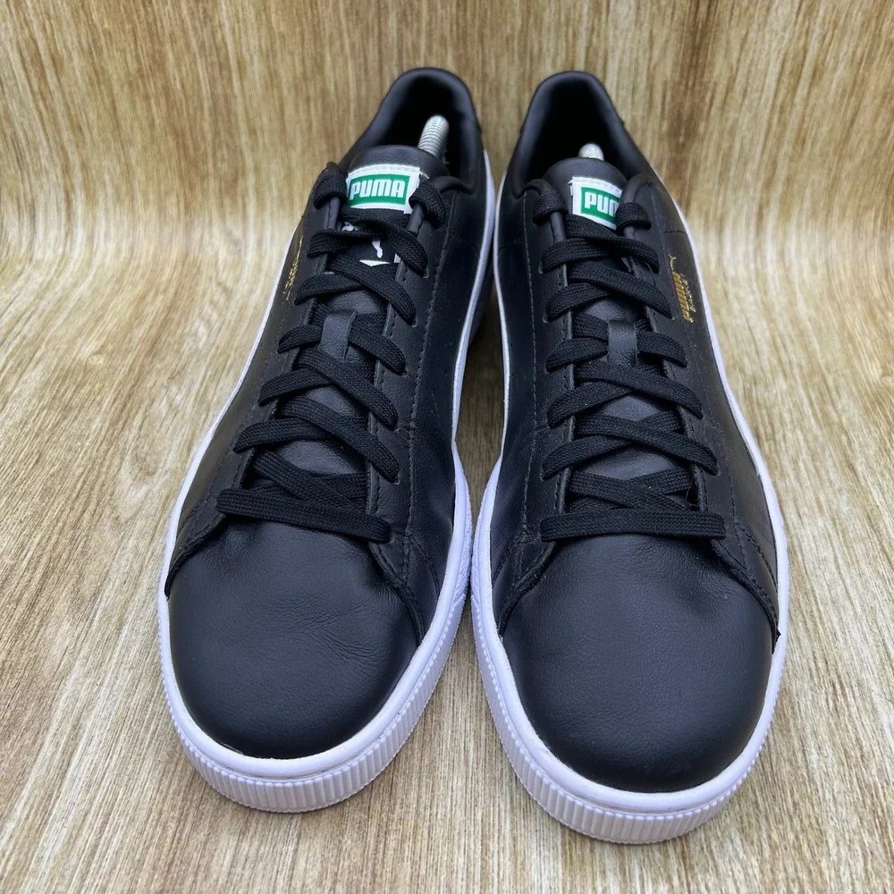 Puma Basket 21 Classic Sneakers Men's Size 11.5 Black White Leather 374923-04